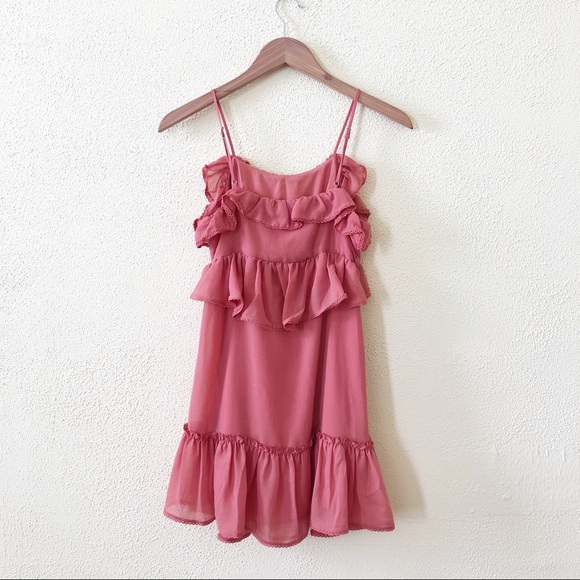 NWT Red Carter Ruffled Mini Dress XS - Picture 3 of 4